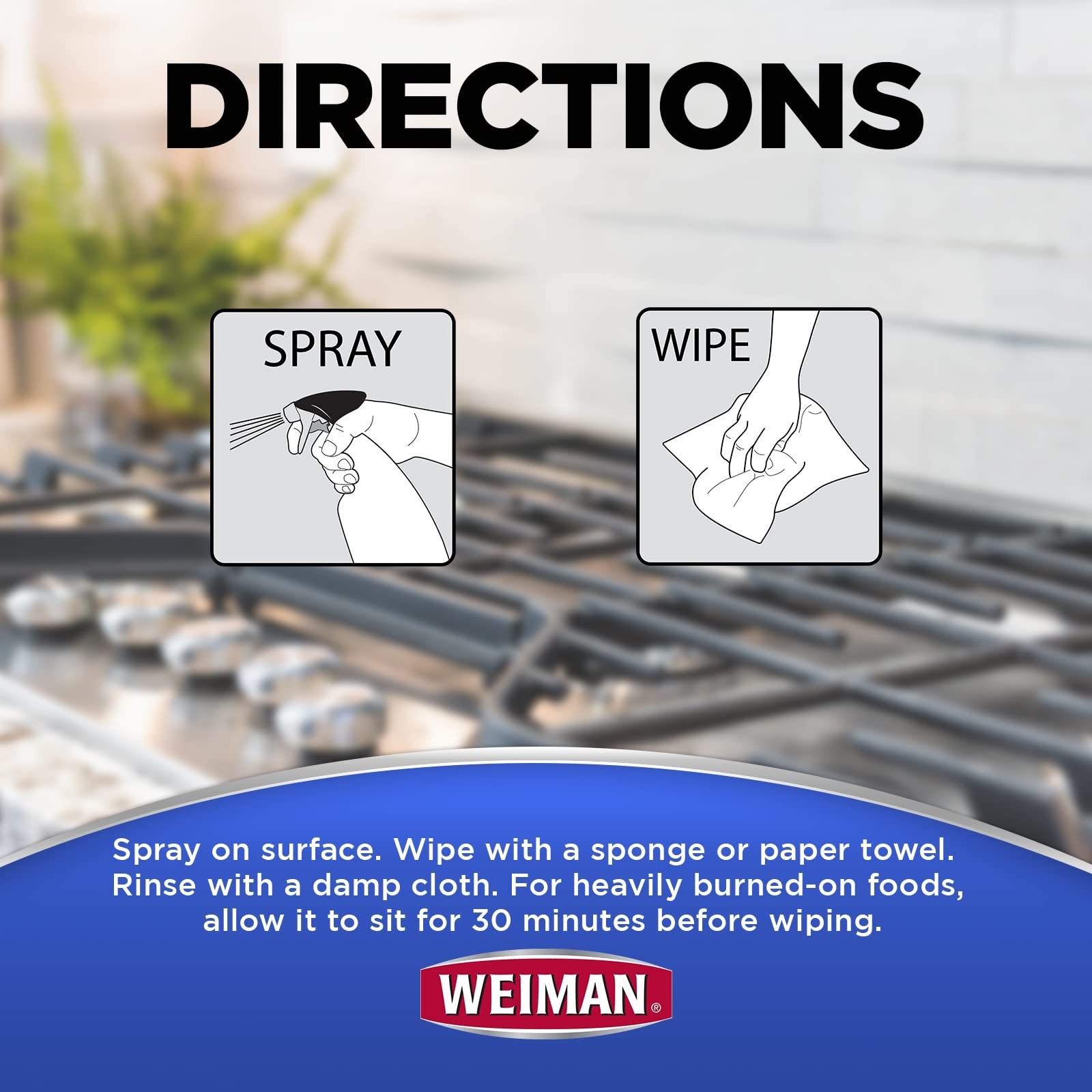 Heavy Duty Gas Range & Stove Top Cleaner Degreaser – 2 Pack, 24oz + Microfiber T