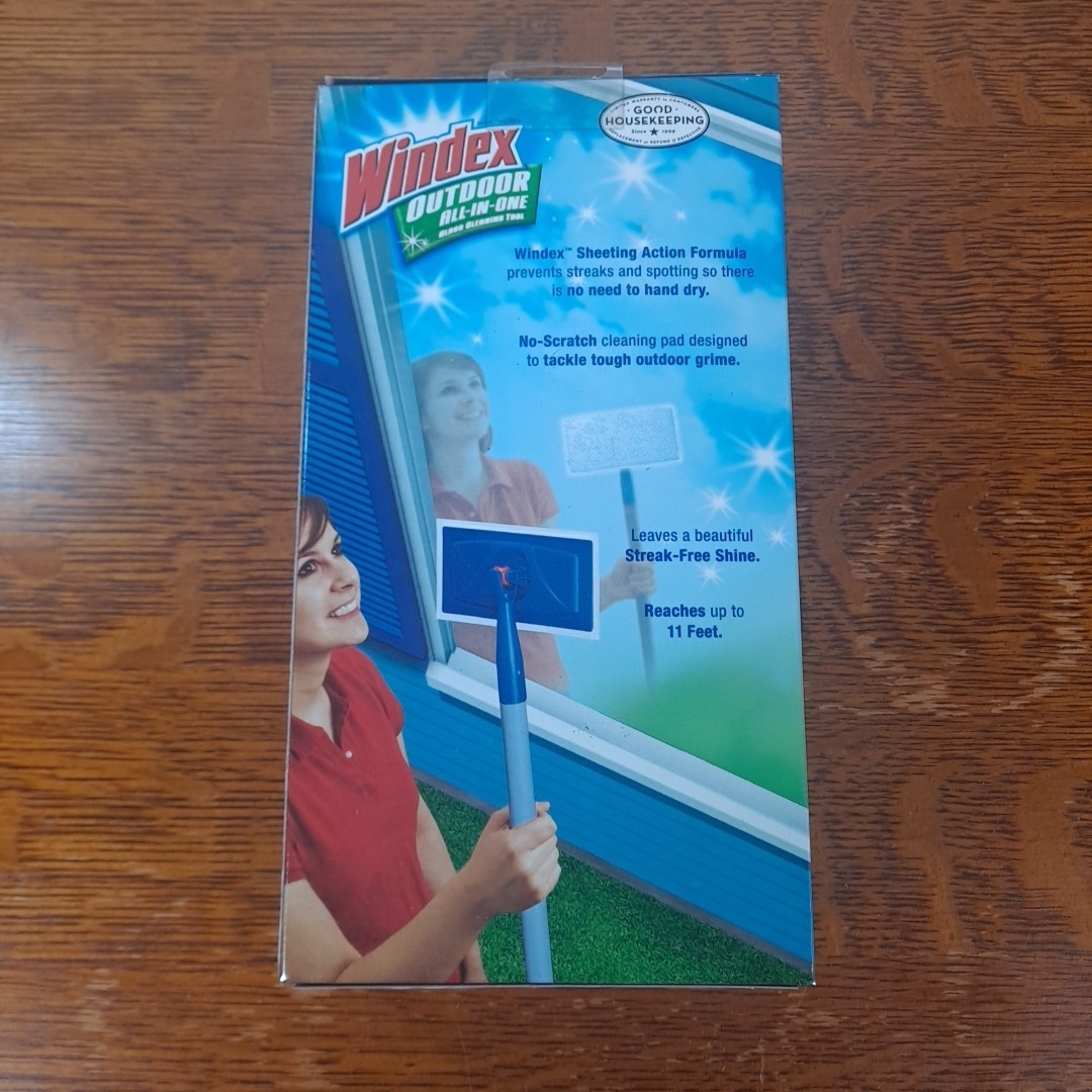 Windex Outdoor All-In-One Glass & Window Cleaning Tool Starter Kit NEW & SEALED