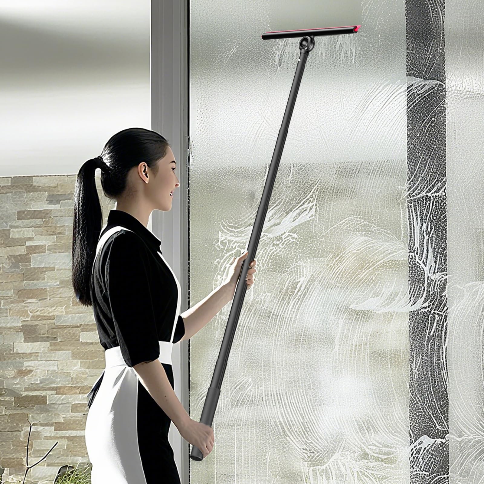 Shower Squeegee for Glass Doors, Window Squeegee for Home,Squeegee with Teles…