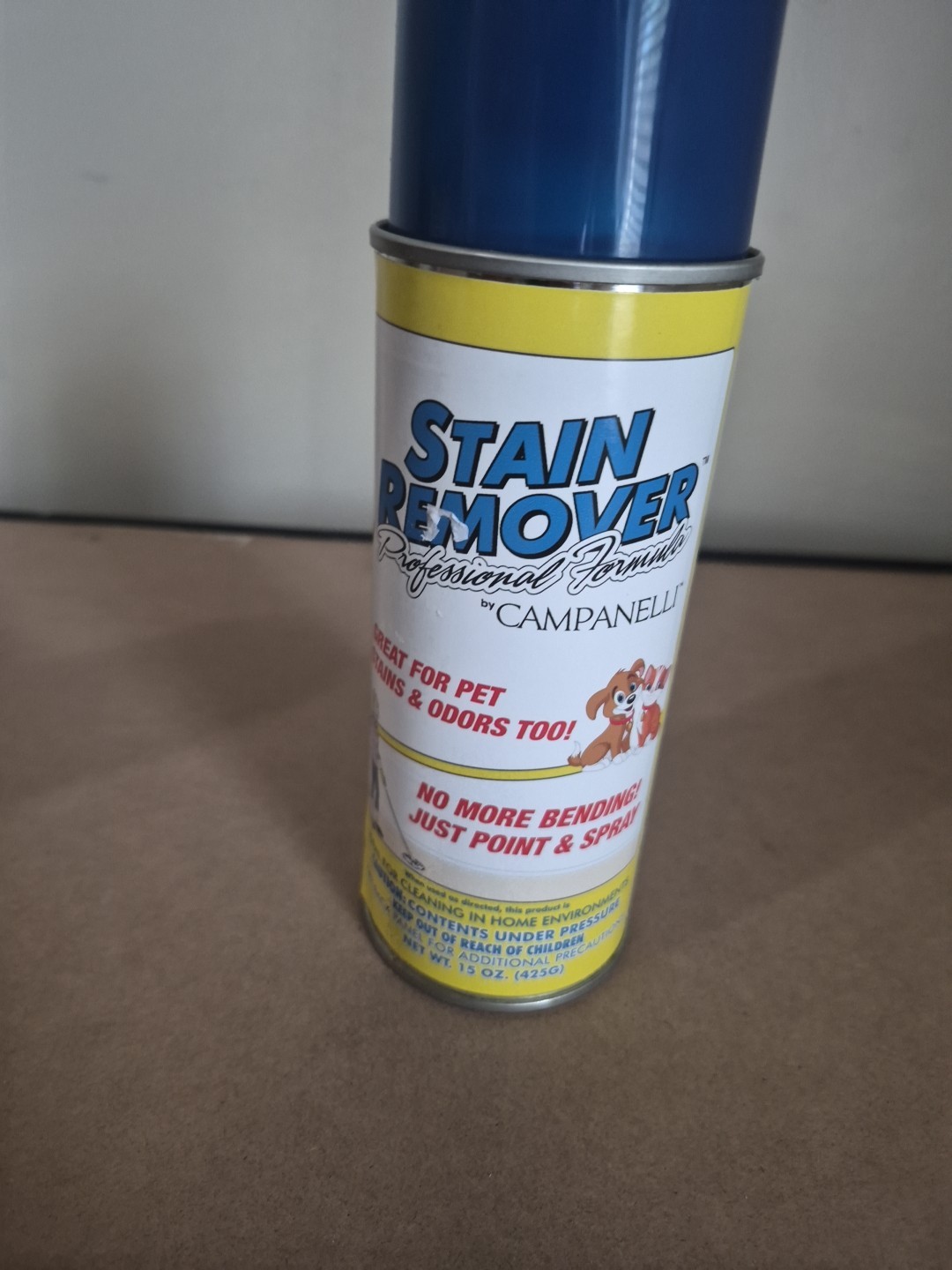 Campanelli Professional Stain Remover Point & Spray 15Oz Blue and white bottle