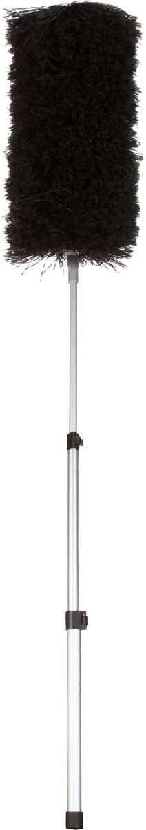 Telescopic Microfiber Duster w/ Extension Pole, Scratch Free (Black)