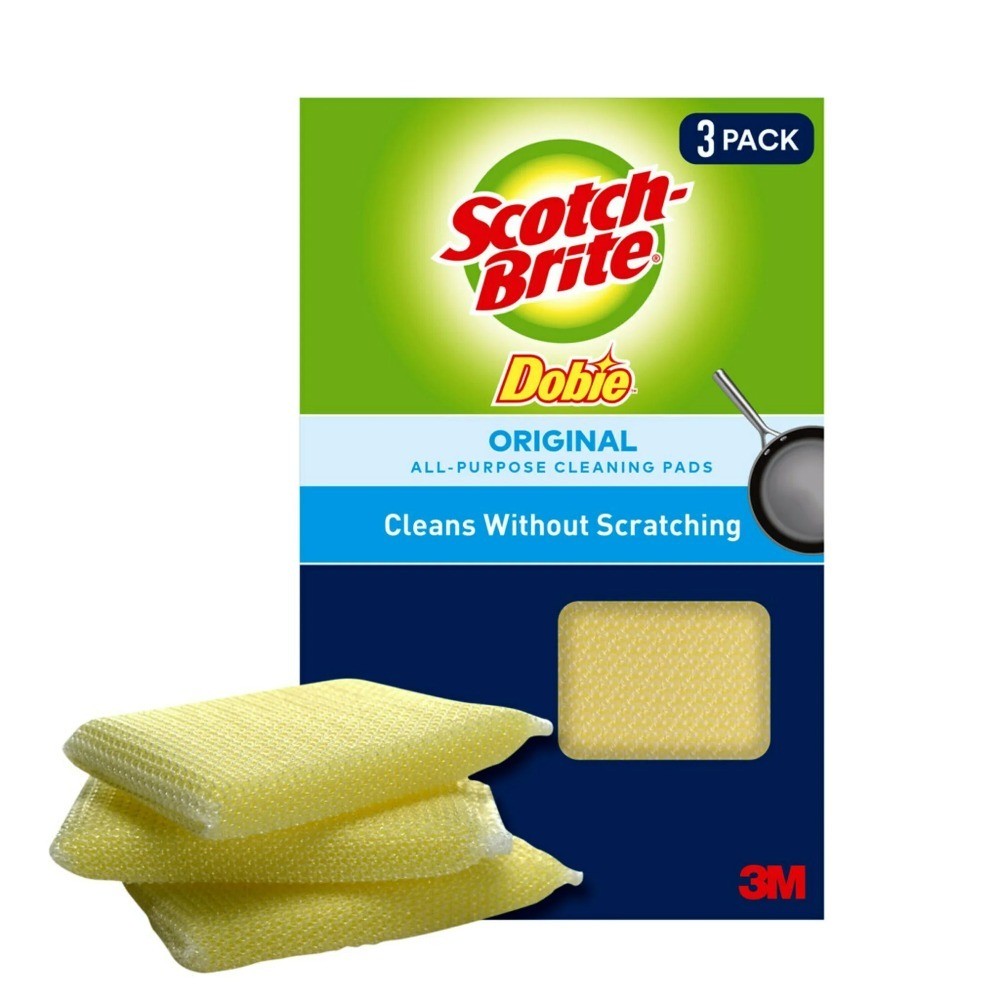 All-Purpose Cleaning Pads Yellow 4 Pack 3 Pads per Pack