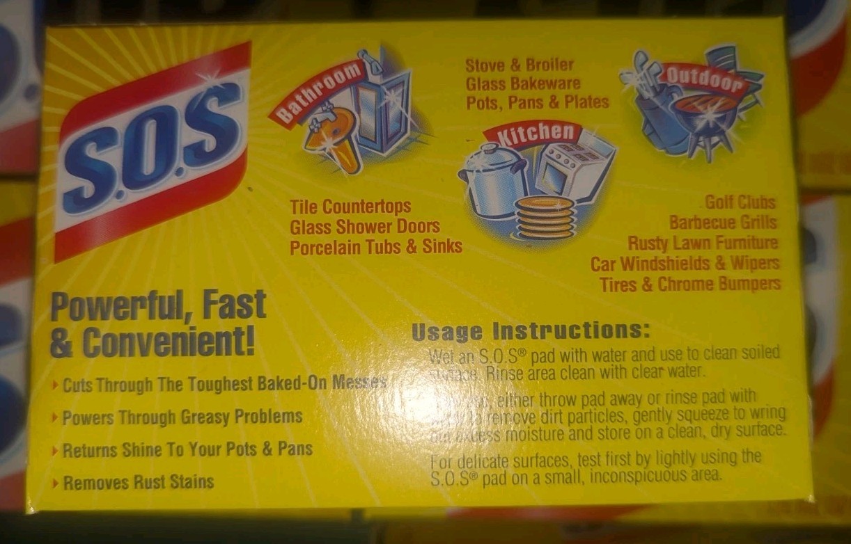 SOS Steel Wool Soap Pads 4×8 = 32 Count
