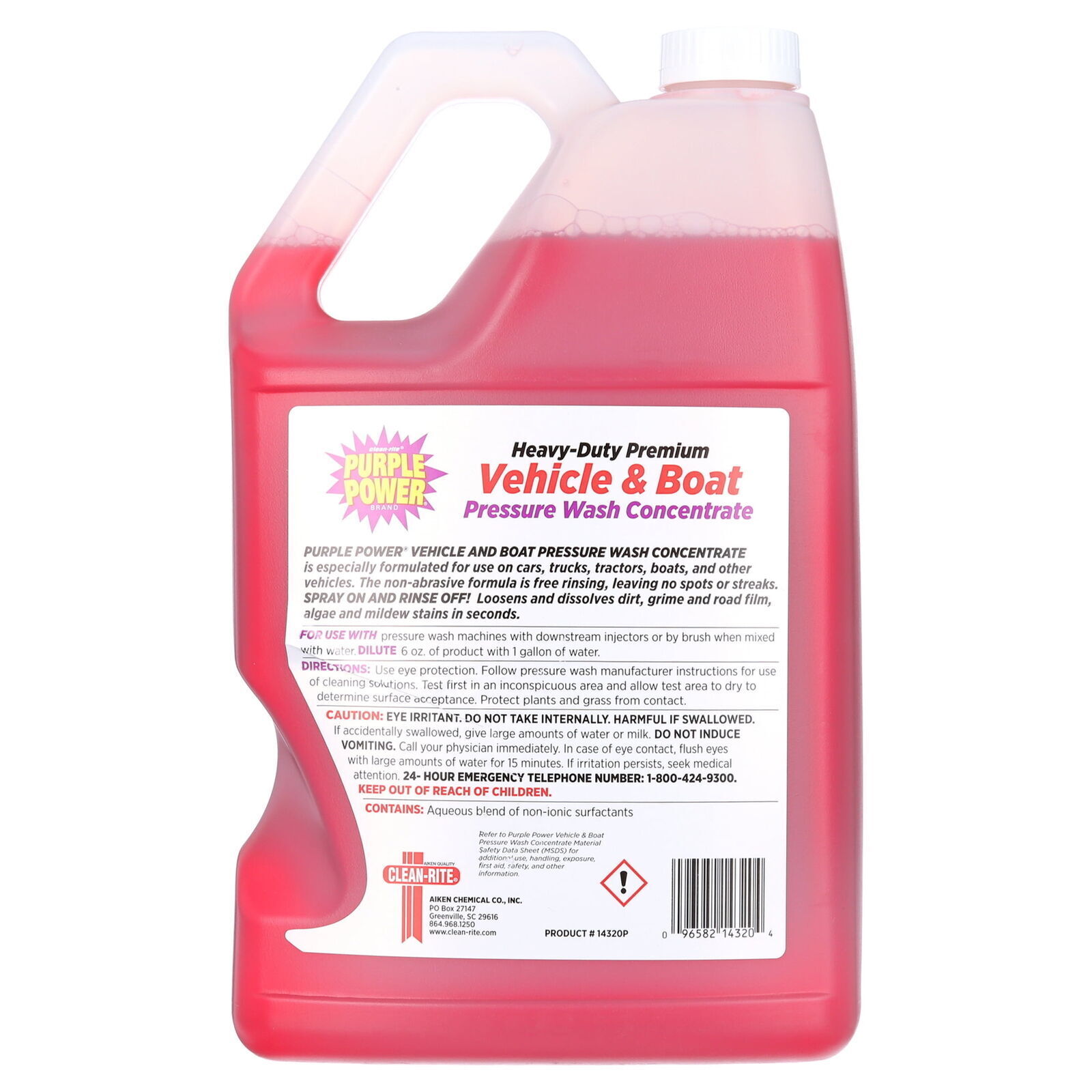 Heavy-Duty Concentrated Pressure Washer Fluid No Scrubbing Needed Vehicle Boat