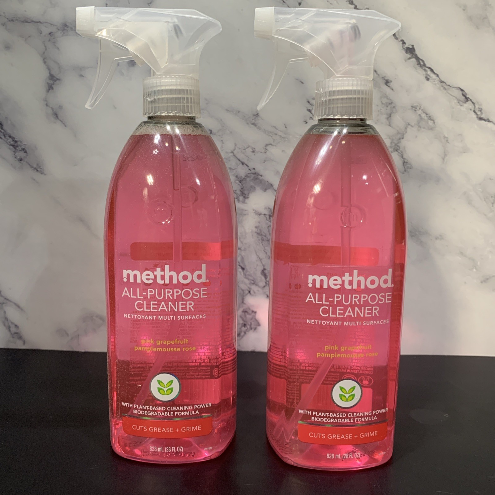 2 Pack – Method Pink Grapefruit All-Purpose Natural Surface Cleaner 28 oz Each