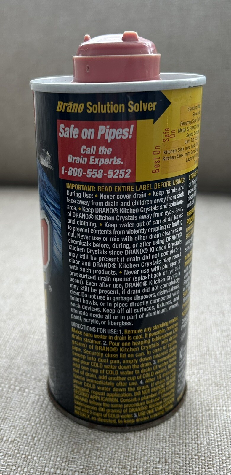 Drano Crystals Professional Strength Clog Remover 18oz Discontinued Bs251