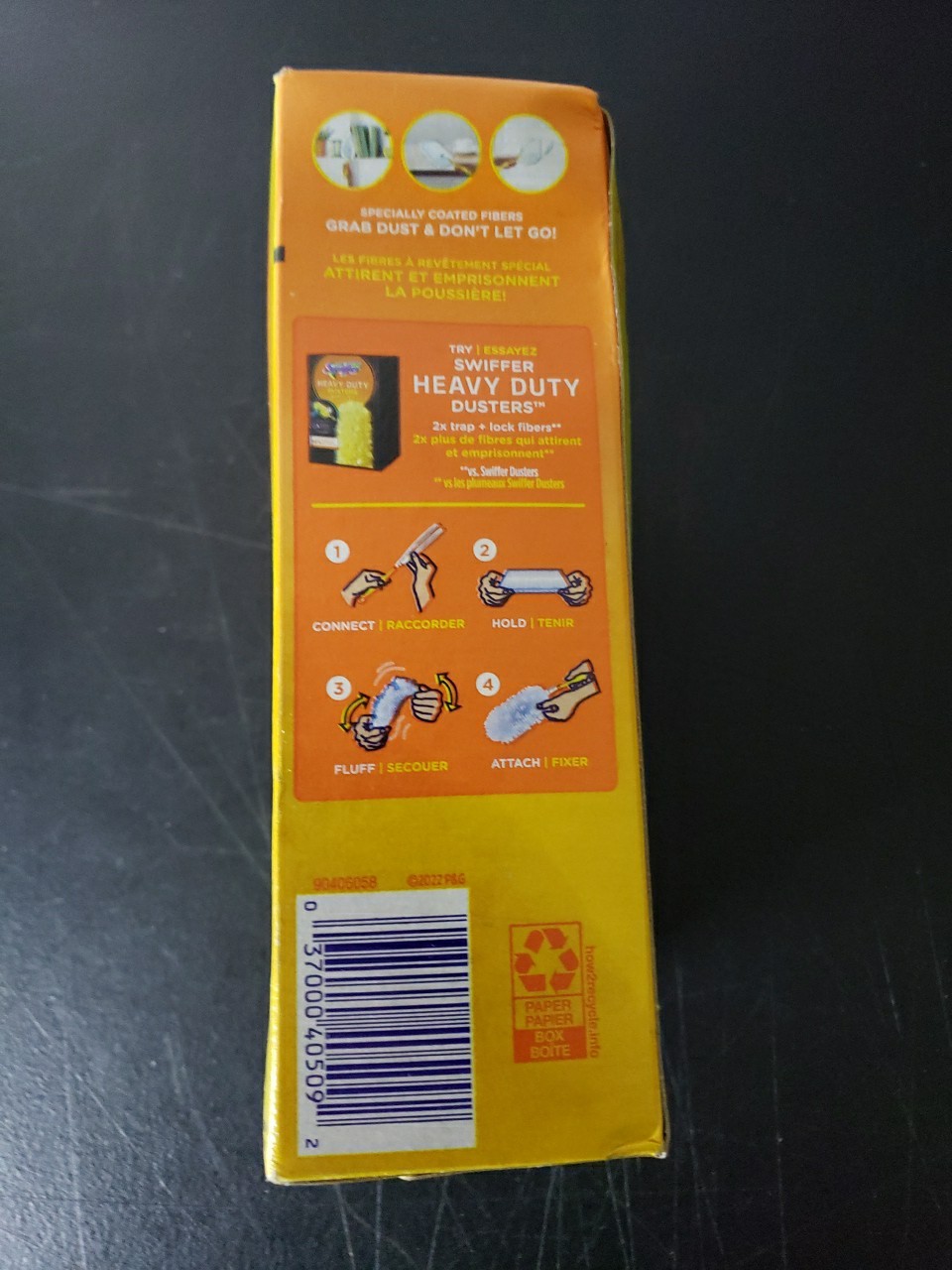 Swiffer Dusters Kit contains one handle and five disposable dusters for cleaning