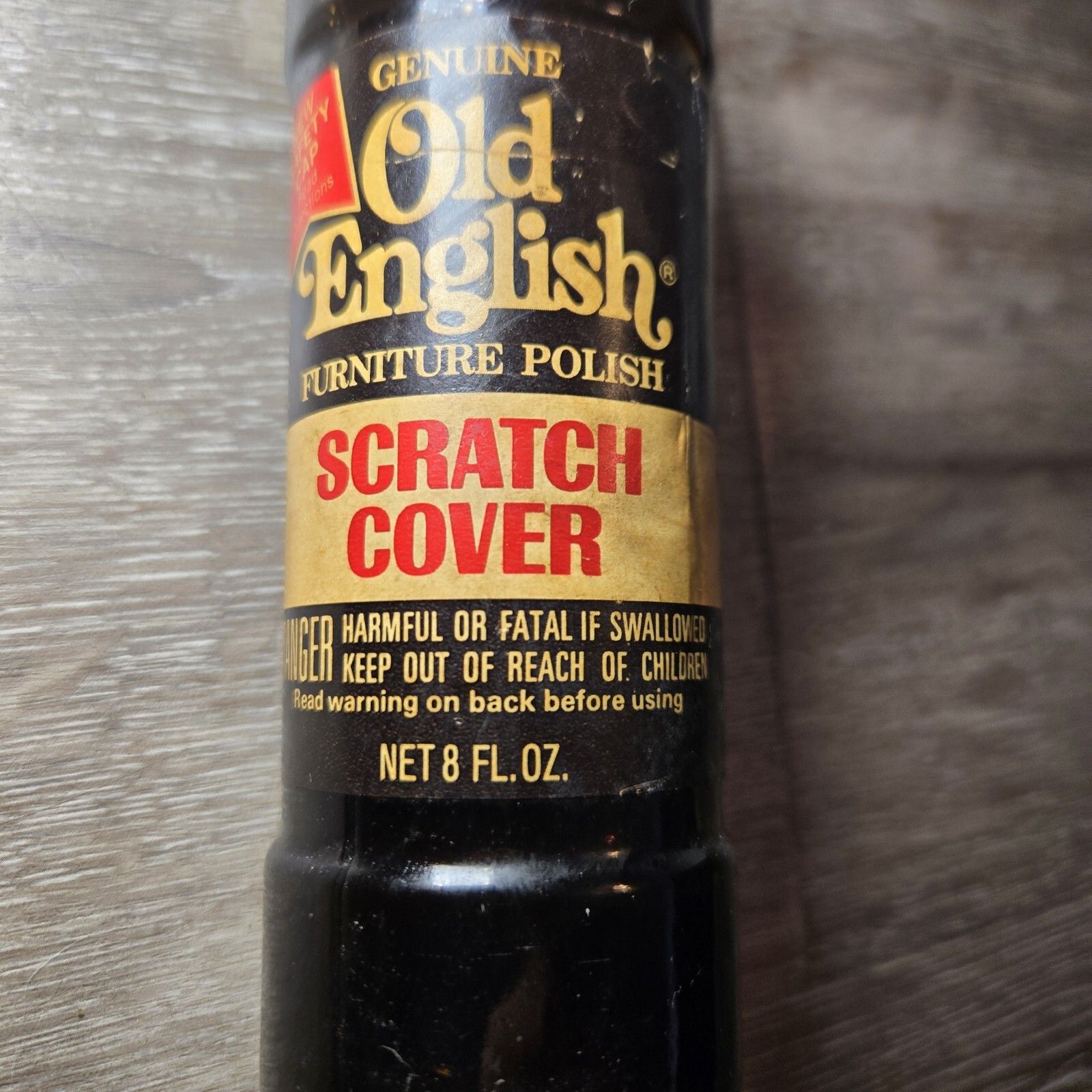 Rare VTG Old English Furniture Scratch Cover Polish Glass Bottle 8 FL OZ