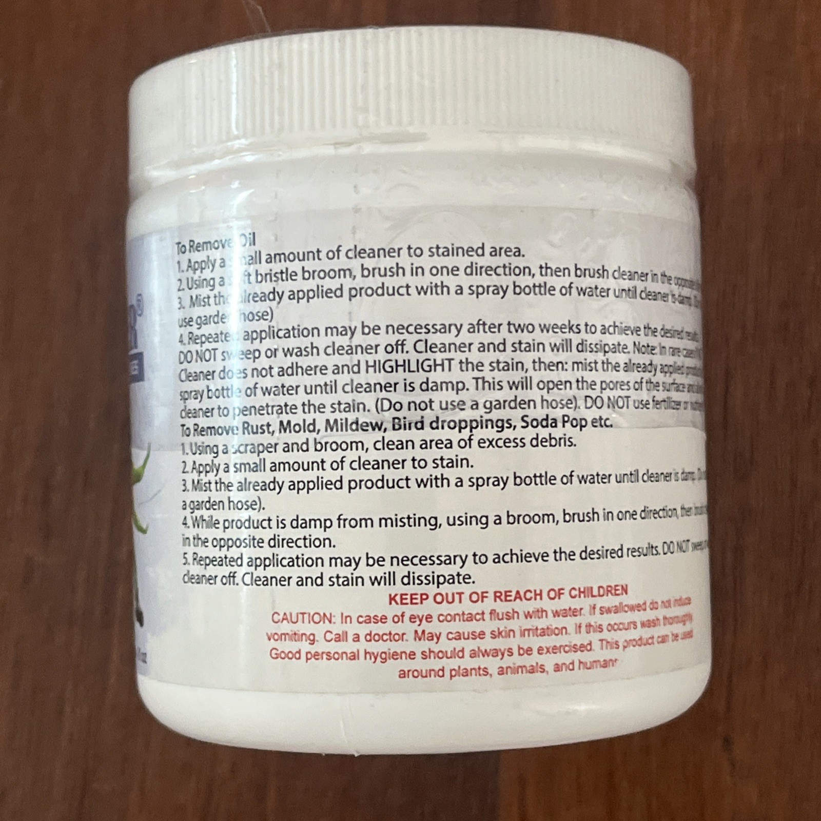 ACT Concrete Cleaner 8oz Eco Friendly Covers 50sqf Stain Remover Grease Oil Wood