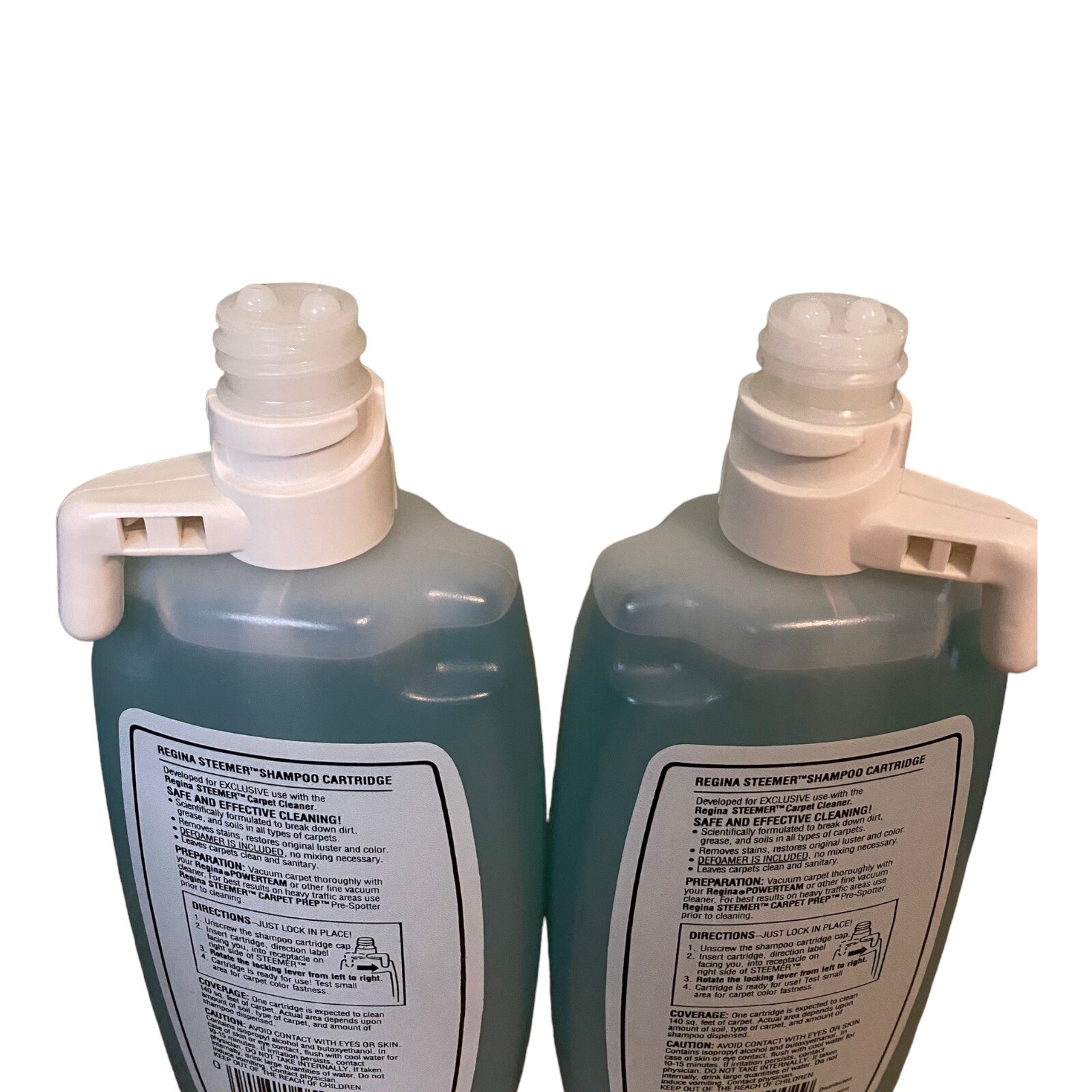 Lot of 2 Vtg Regina Steemer Carpet Cleaner Shampoo Cartridges, 15 Fl Oz, Unused