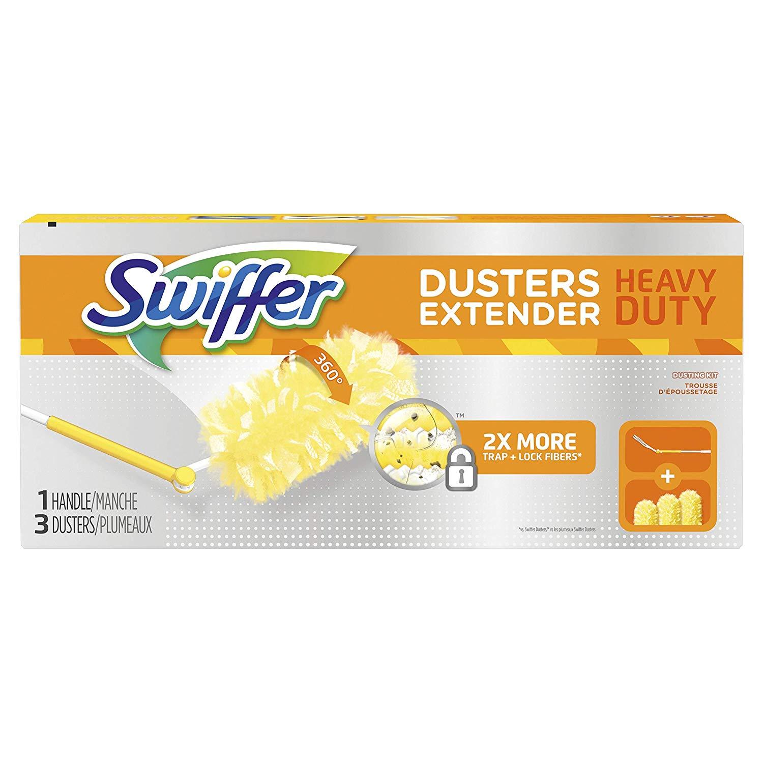 Swiffer 360 Dusters Extendable Handle Starter Kit, 3 Count Duster Refill