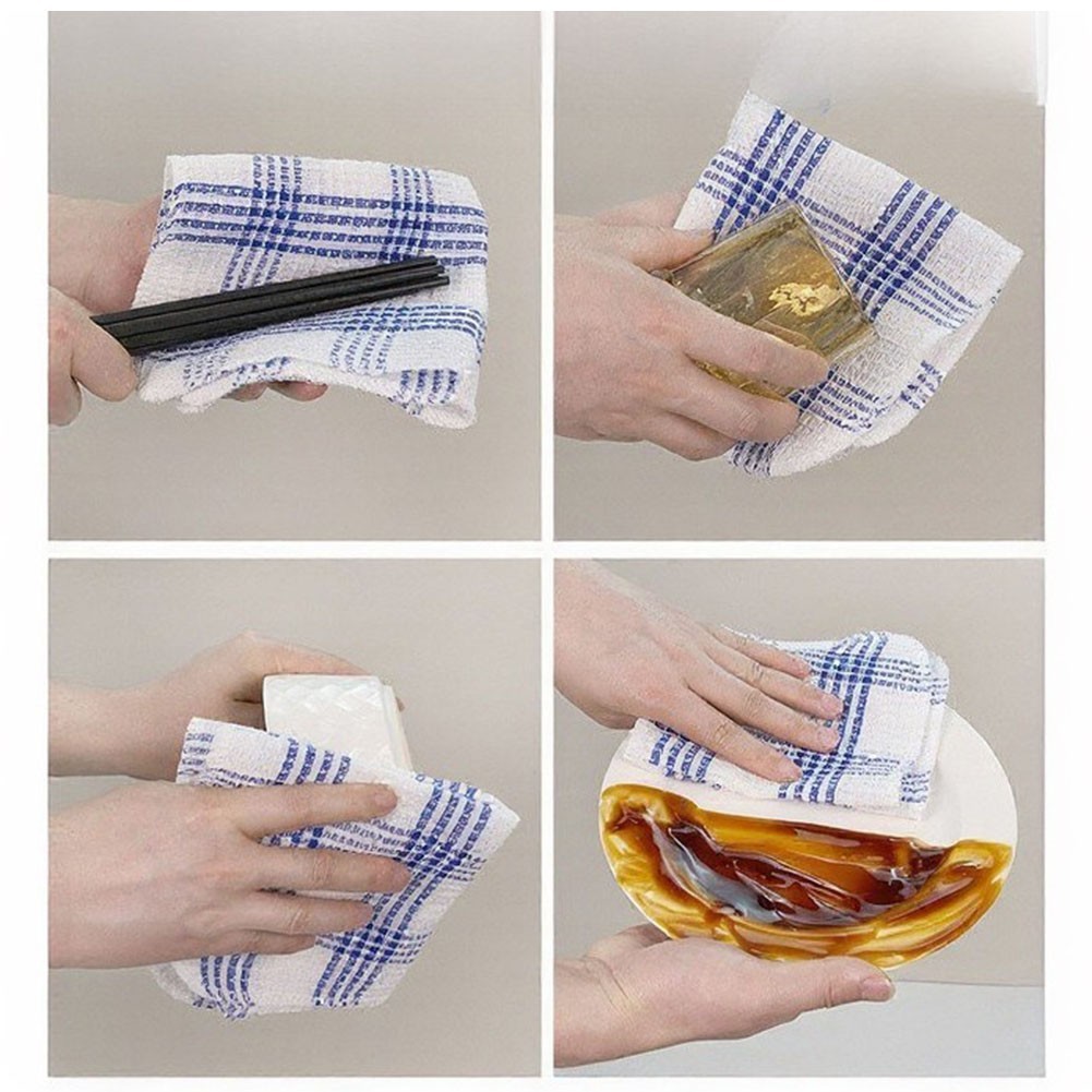 Kitchen Cleaning Rags 10 Piece Microfiber Dish Cloths Absorbent Reusable Towels