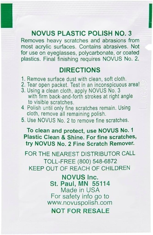 Plastic Polish #3 | 1 Sample Size Color: Heavy Scratch Remover #3Size: 1 Pack