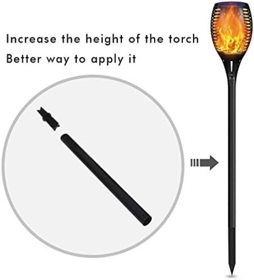 Durable UV Resistant Outdoor Pole Extensions for Solar Torch Lights – 12″