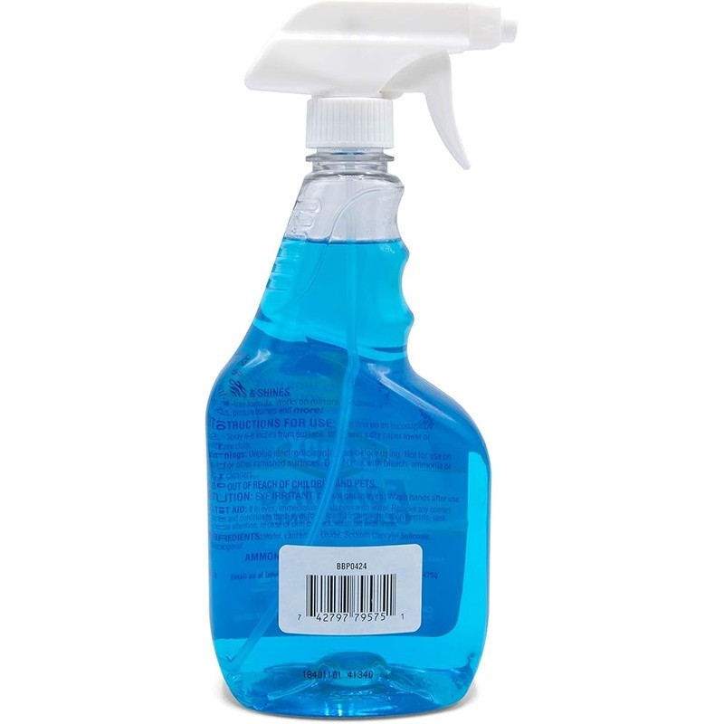 Foaming Glass Cleaner Spray Streak-Free Window & Mirror Cleaner Easy Use 23 Oz