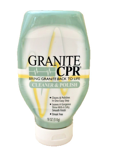 CPR GRANITE Marble CLEANER & POLISH 1-Step Clean ~ Silky Smooth Finish 18oz