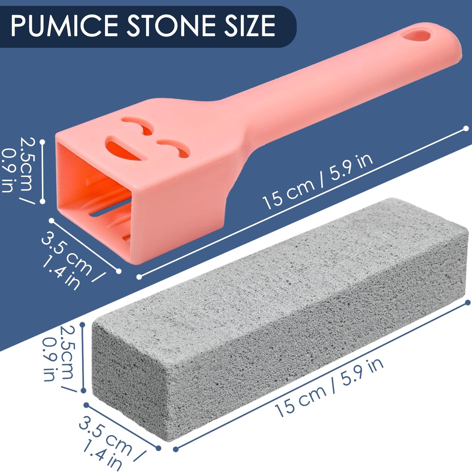 36 Pack Pumice Stone Toilet Bowl Cleaner with Handle Pumice Stone for Cleanin…