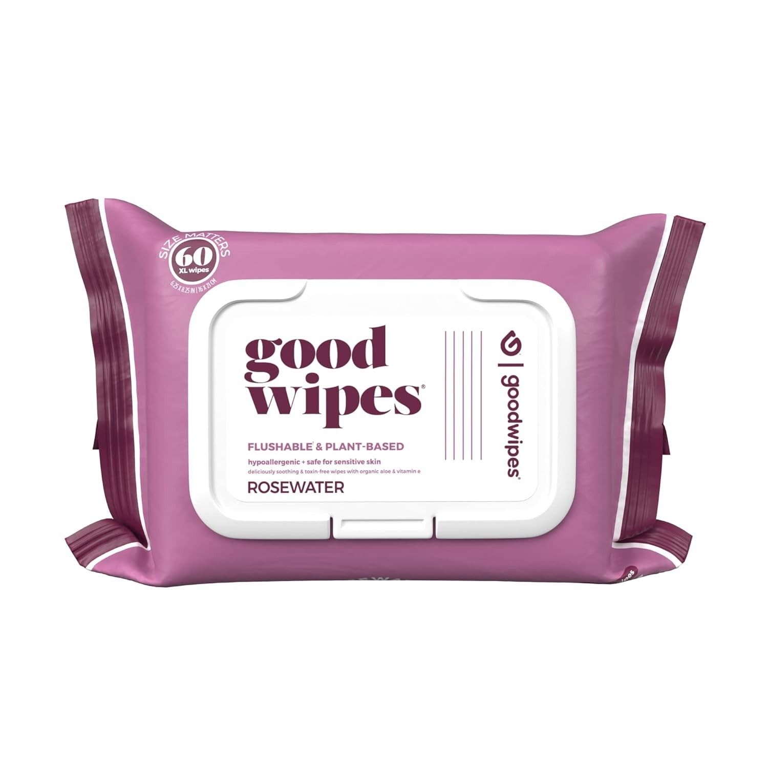 Gentle Aloe & Vitamin E Flushable Wipes – 60 Count Lavender-Scented for Hygiene