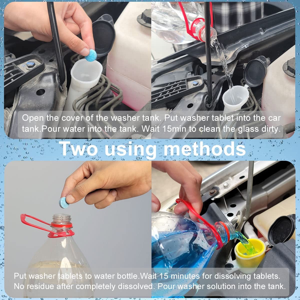 200 Pcs Windshield Washer Fluid Tablets,Wiper Fluid Concentrate,1 Pack Makes …
