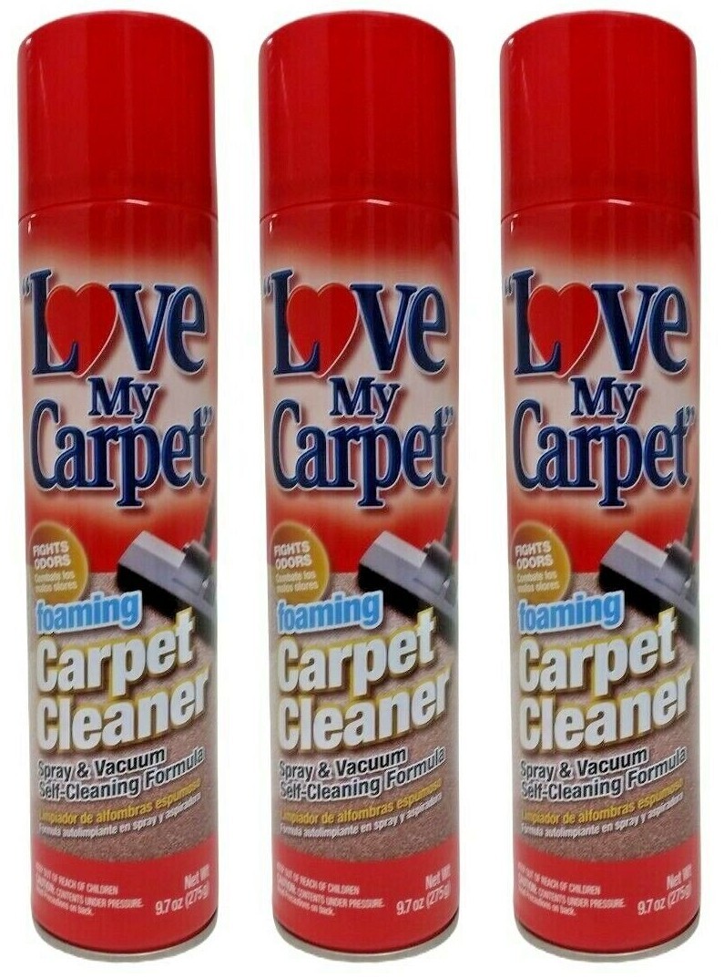 ( LOT 3 ) NEW Love My. Carpet Foaming Cleaner, Fights Odor, Spray & Vacuum