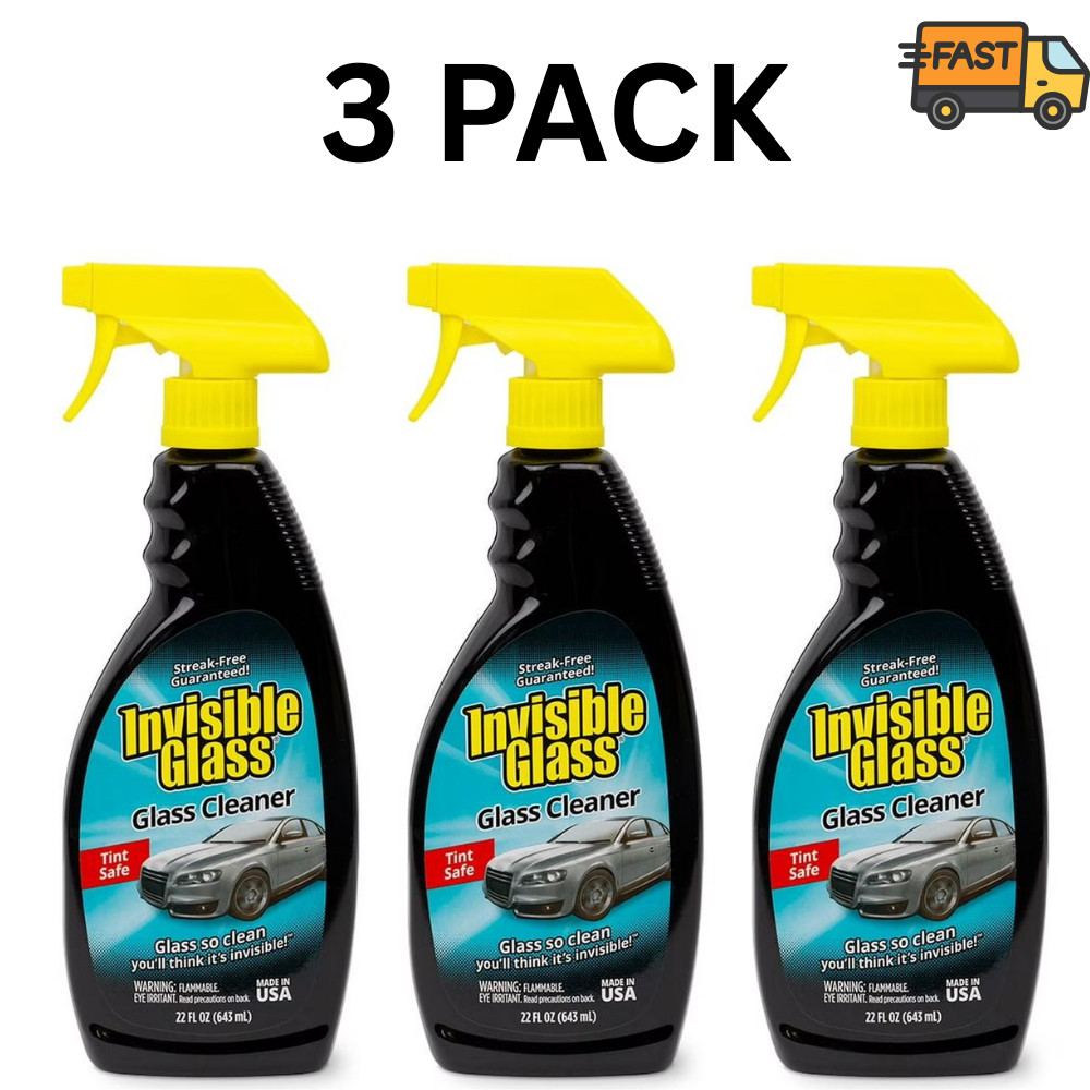3 Pack Stoner Invisible Glass Premium Glass Cleaner Spray 22 oz Each