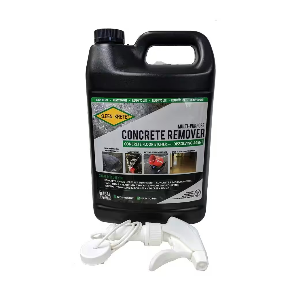 1 Gal Multipurpose Concrete Remover Dissolver Brick Wash Bottle Cleans Etches