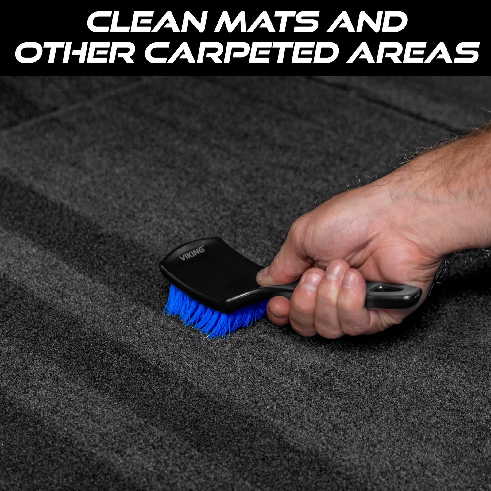 Viking Carpet Cleaning and Scrub Brush for Floor Mats, Cleaning Brush for Car