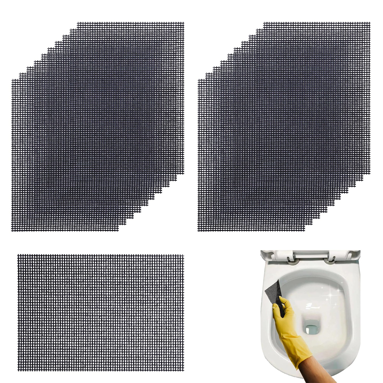 10Pcs Cleaning Screens for Toilets Cleaner Hard Water 5.5 x 4 Inch Flexible S…