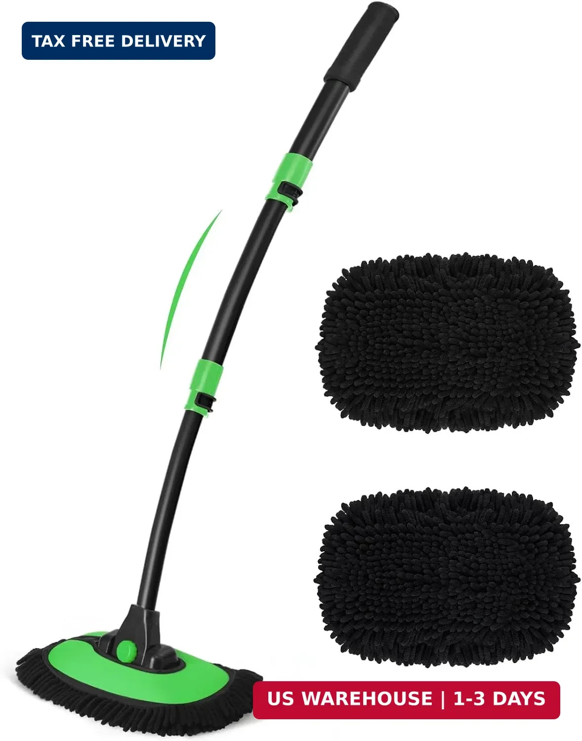 Car Wash Brush with Long Handle – 15°Curved Car Brushes for Washing Exterior, Mi