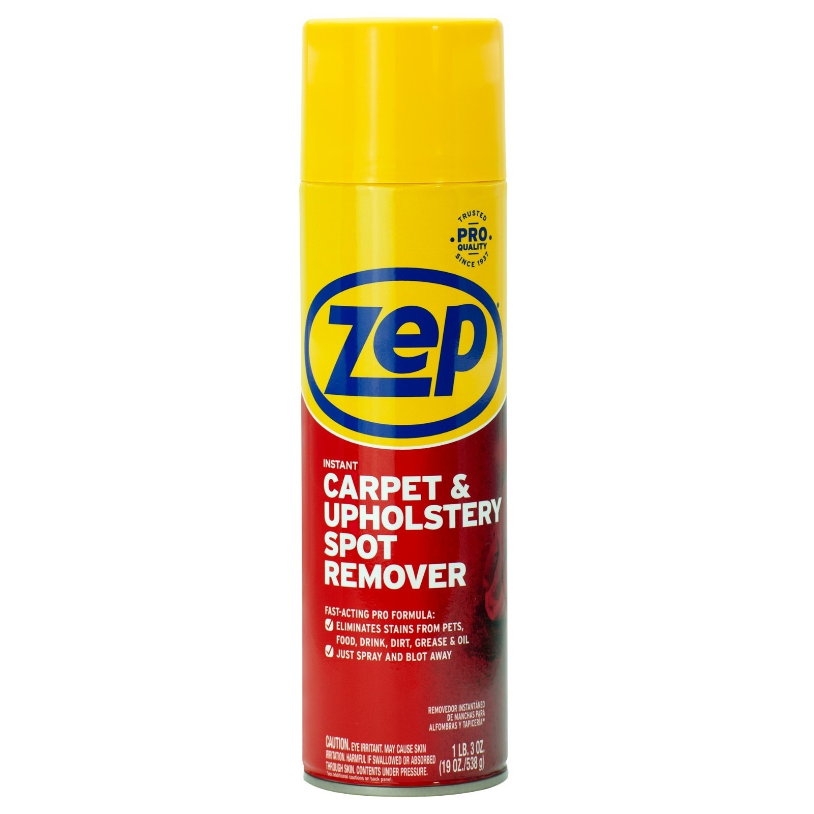 ZEP ZUSPOT19 Carpet Upholstery Spot Stain Remover Spray 19 oz