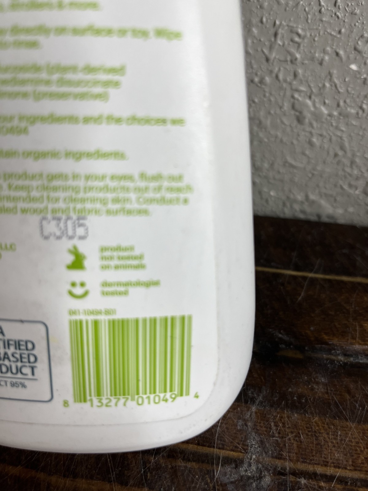 Babyganics Toy & Highchair Cleaner Fragrance Free Plant-Based Spray 17 FL OZ