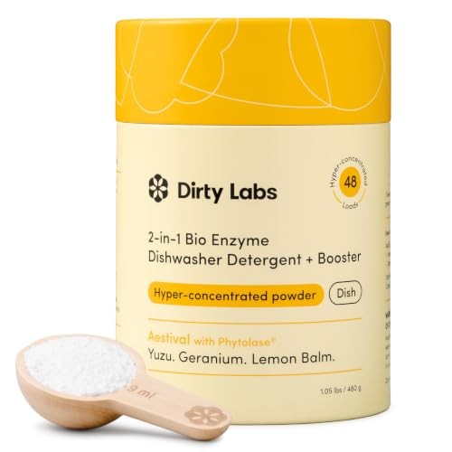 Dirty Labs Dishwasher Detergent & Booster, Aestival Scent, 48 Loads, Biobased