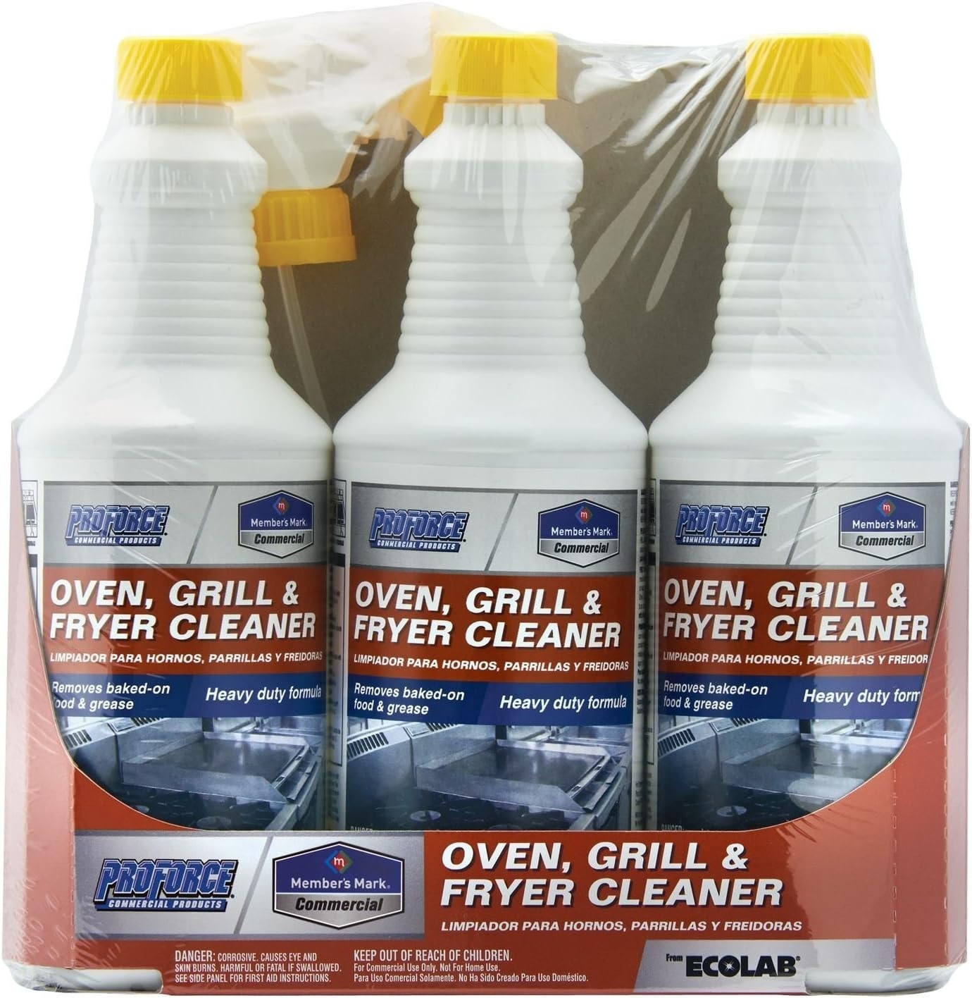 Member’s Mark Commercial Oven, Grill and Fryer Cleaner, 32 oz., 3 Piece