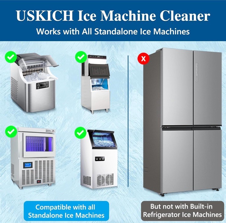 Ice Machine Cleaner Descaler Tablets-36Pack Ice Maker Cleaner Compatible with Fr
