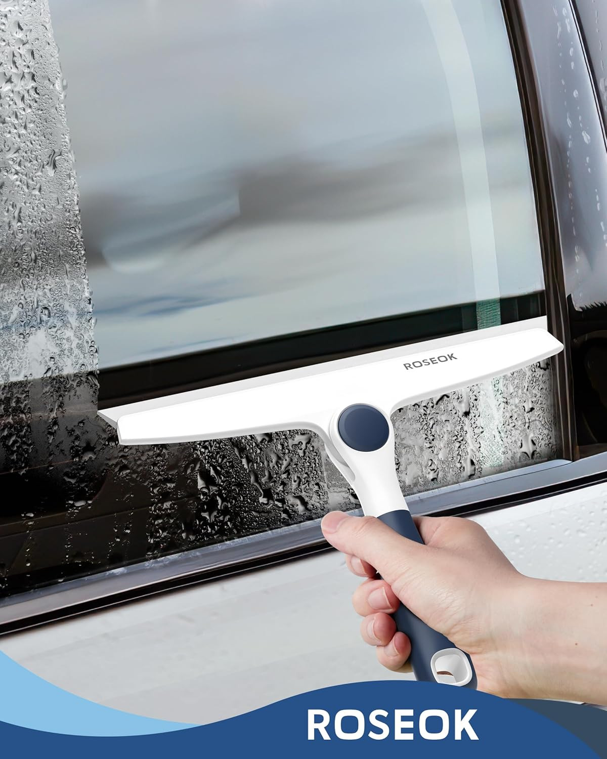 Shower Squeegee, Silicone Squeegee for Glass Doors with Hook | for Bathroom, Win