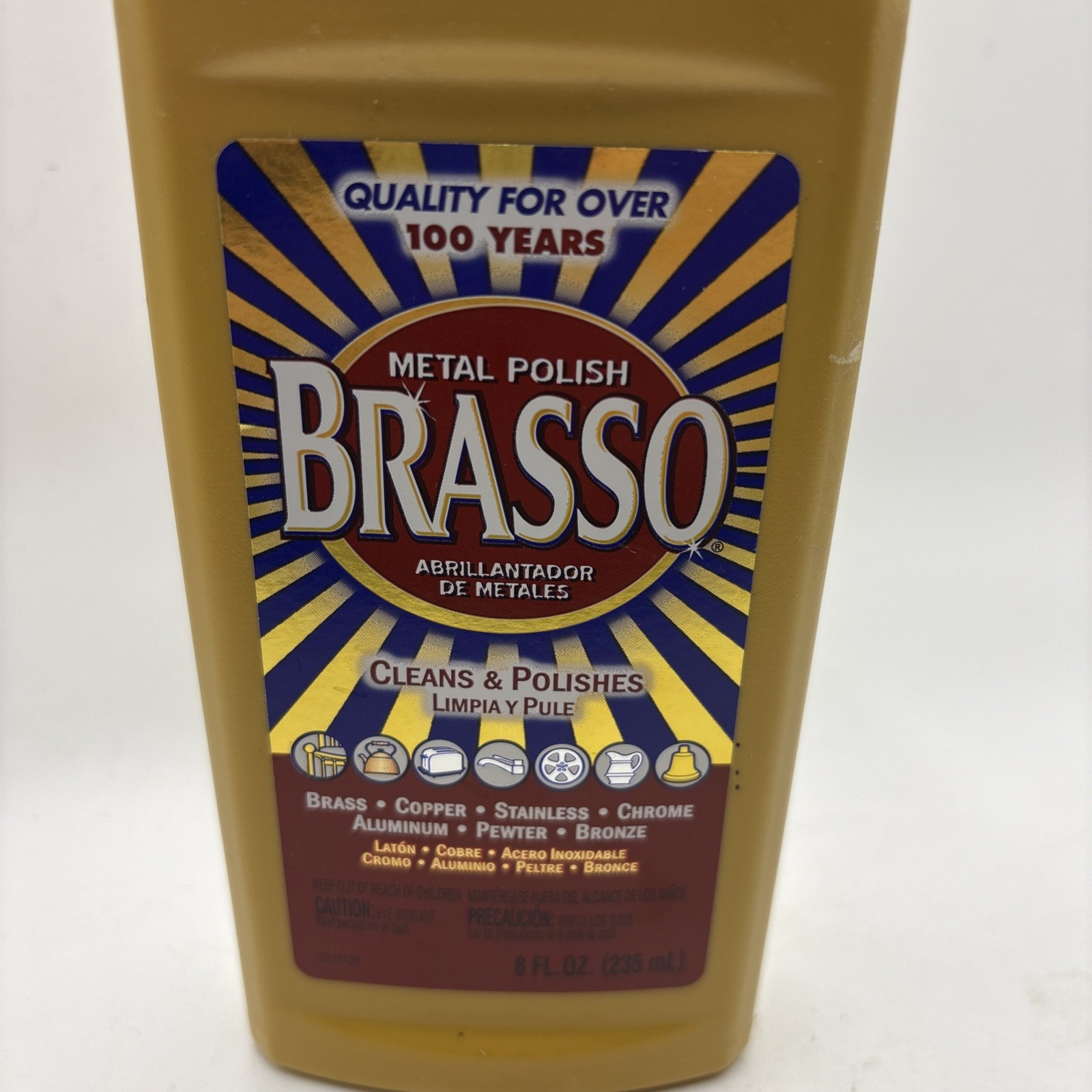 BRASSO Metal Polish 8fl Oz Used About 95% Full