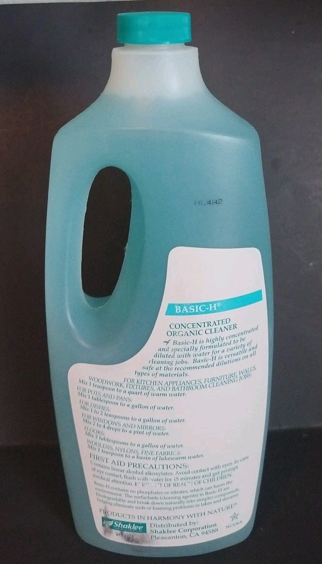 Vintage Shaklee Basic H Cleaner 32oz Concentrated Organic Cleaner NEW SEALED