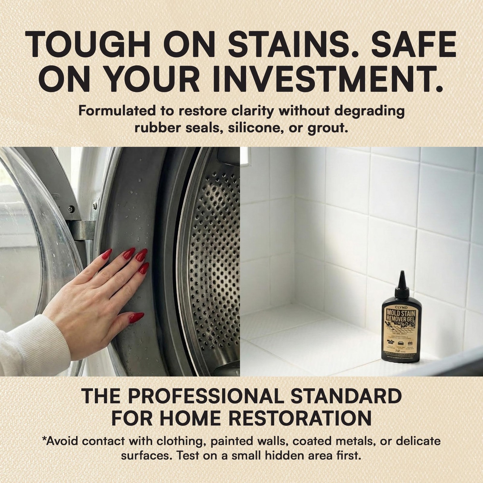 Stain Remover Gel – Low Odor, No Harsh Fumes – For Washing Machine Rubber Sea…