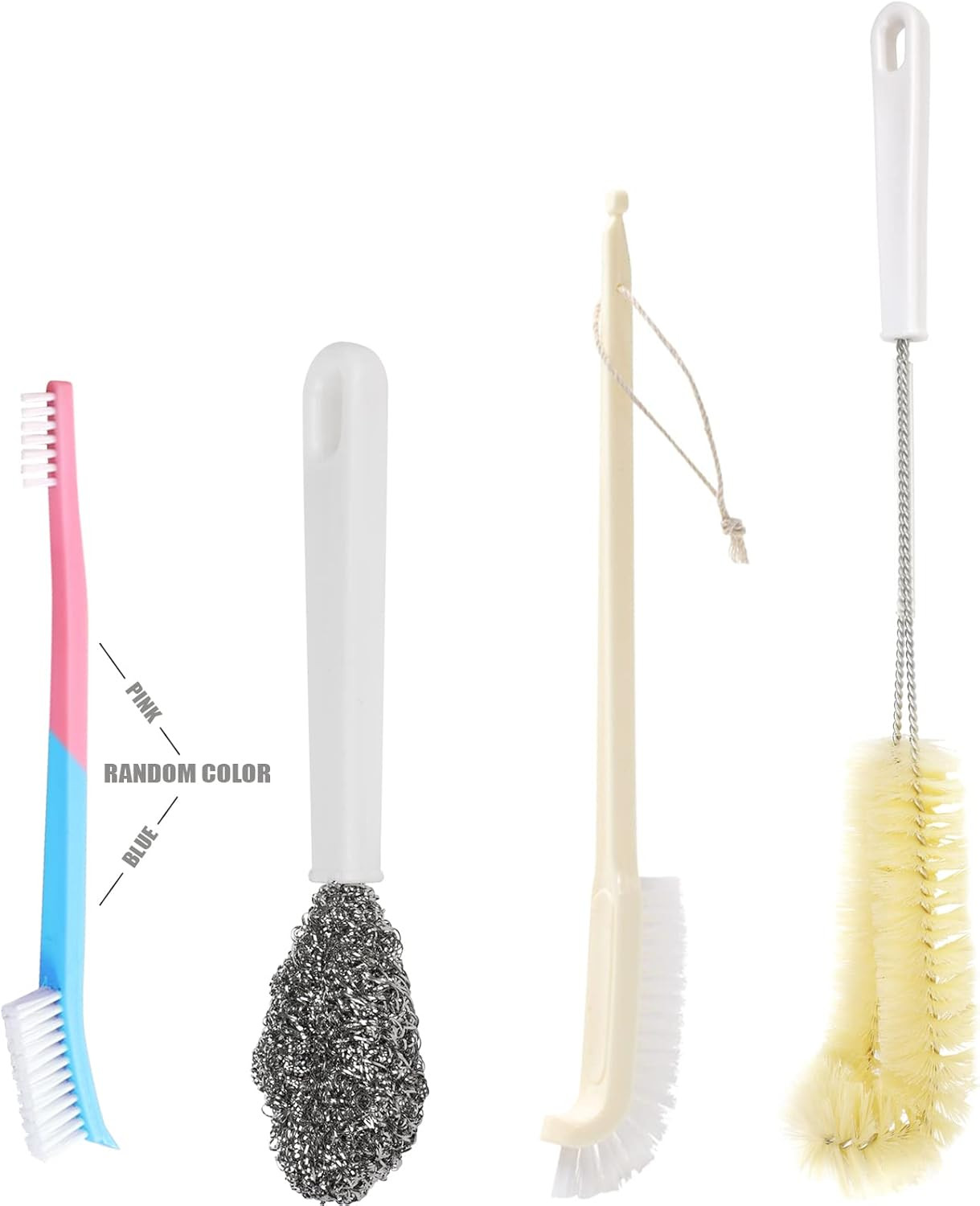 Portable Blender Cleaning Brush Set of 4 – With Hanging Hole – Long Handle – For