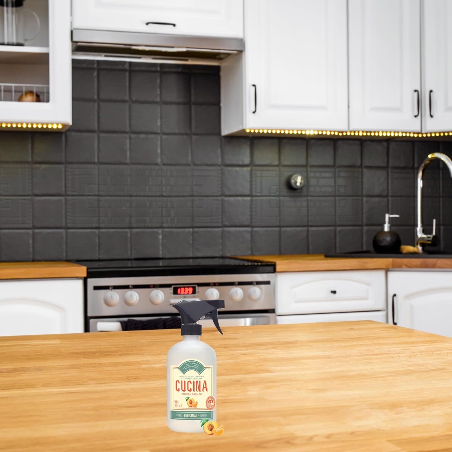 Fruits & Passion Peach Mandarin All Purpose Cleaner, Countertop Spray 16.9oz