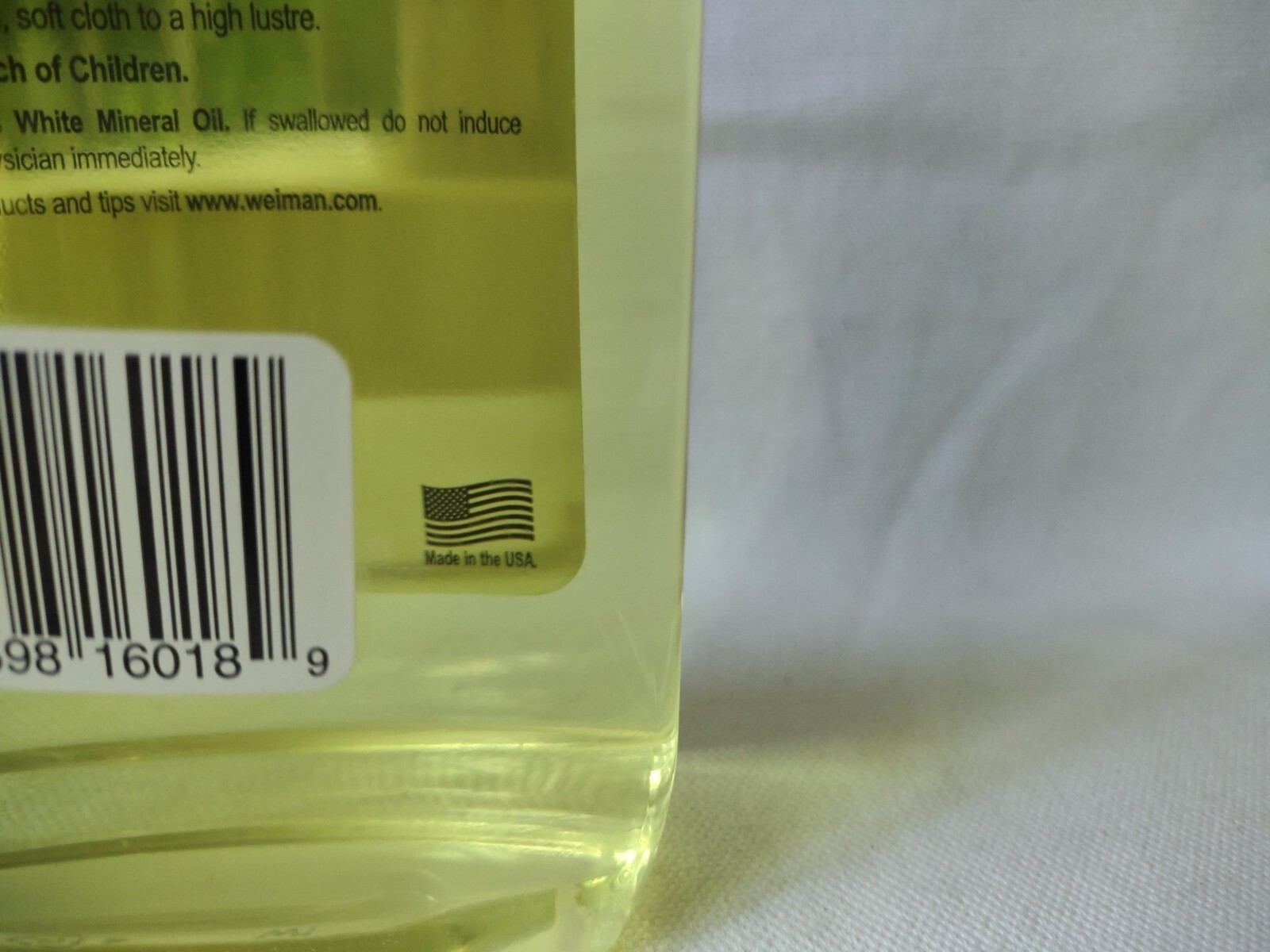 WEIMAN LEMON OIL FURNITURE POLISH WITH SUNSCREEN PARTIAL BOTTLE