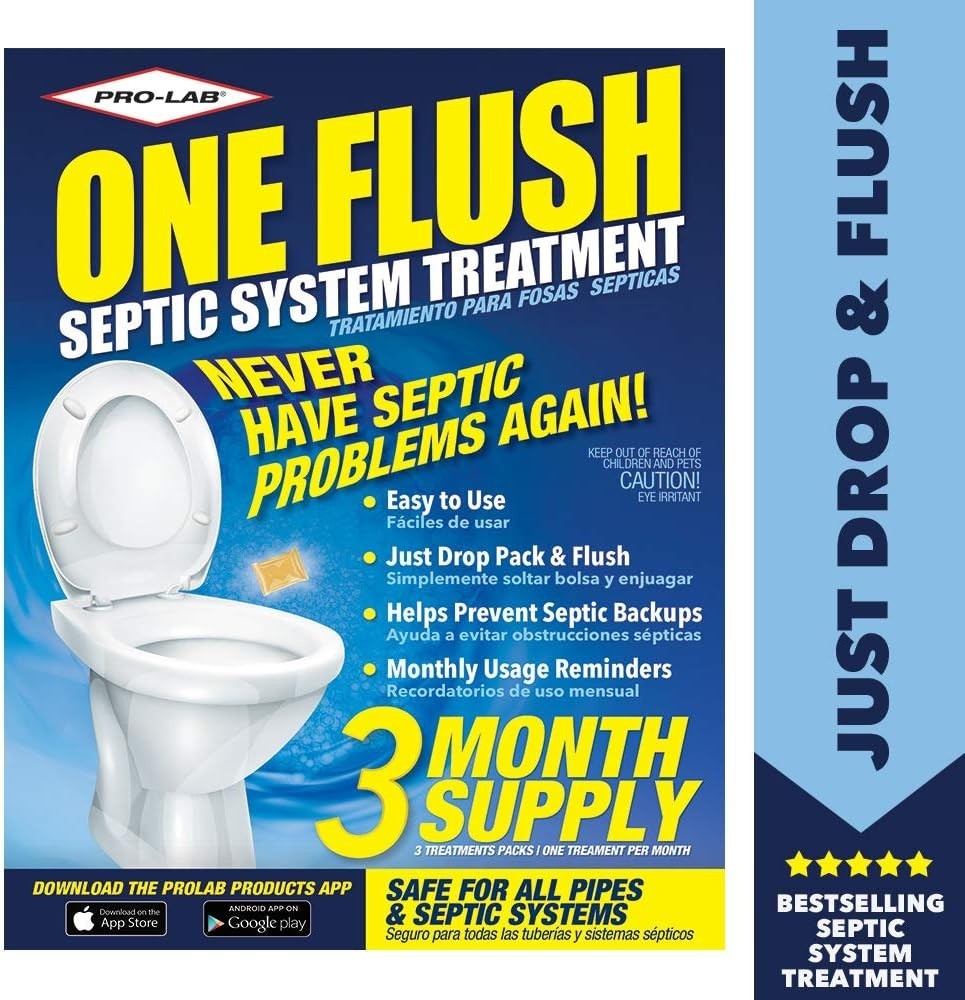 Cost-Effective 3- Supply of ONE FLUSH – Septic Treatment for All Systems