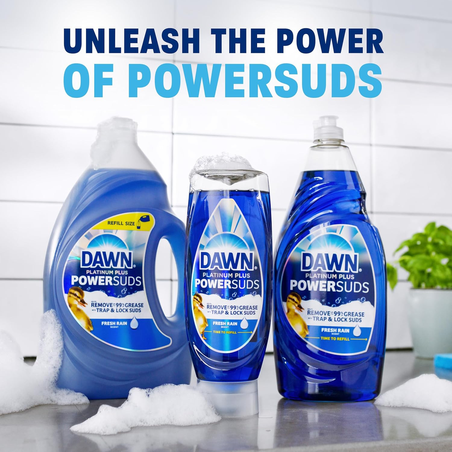 Platinum plus Powersuds Liquid Dish Soap, 51.5 Oz. Refill