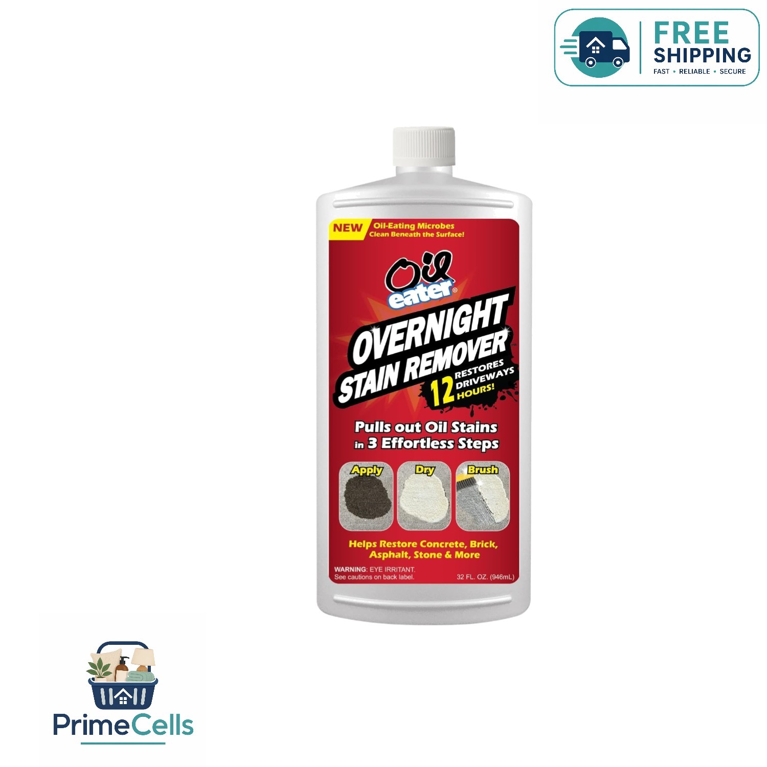 Overnight Oil Stain Remover – Biodegradable Liquid for Driveways & Concrete