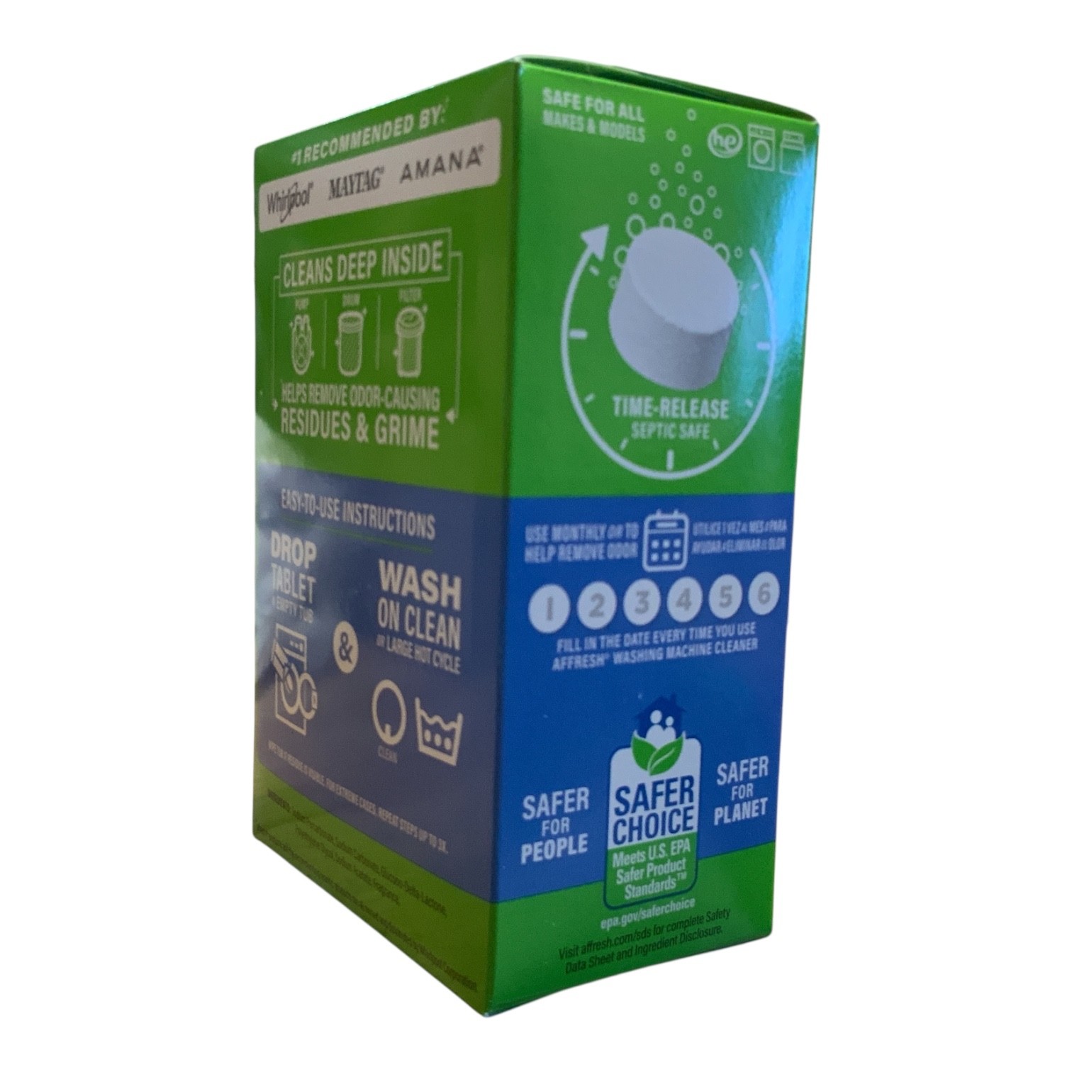 Affresh Washing Machine Cleaner, For Whirlpool, Maytag & Amana, – 6 Tablets