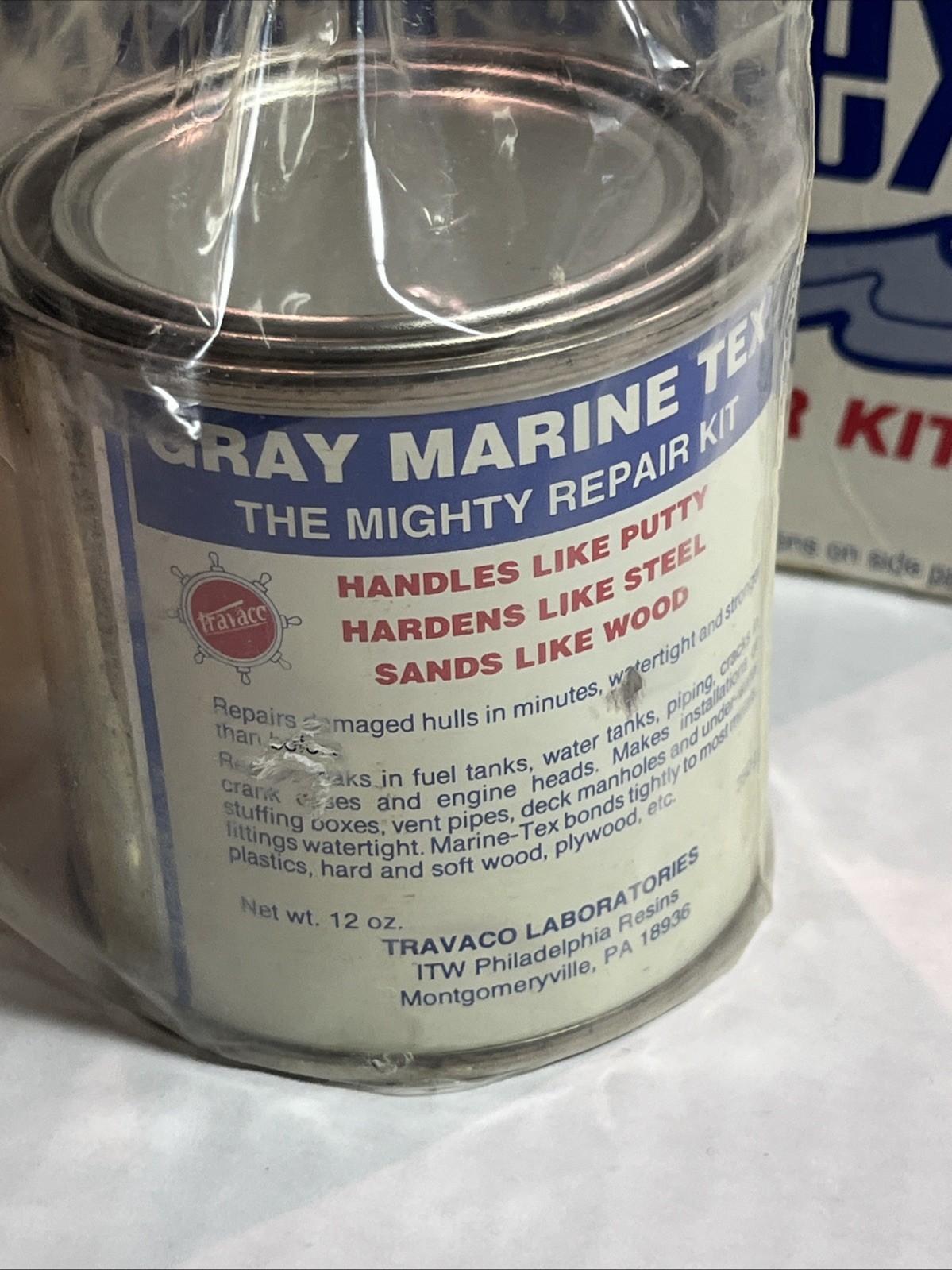 TRAVACO PRODUCTS- Marine-TEX 14 OZ KIT Gray
