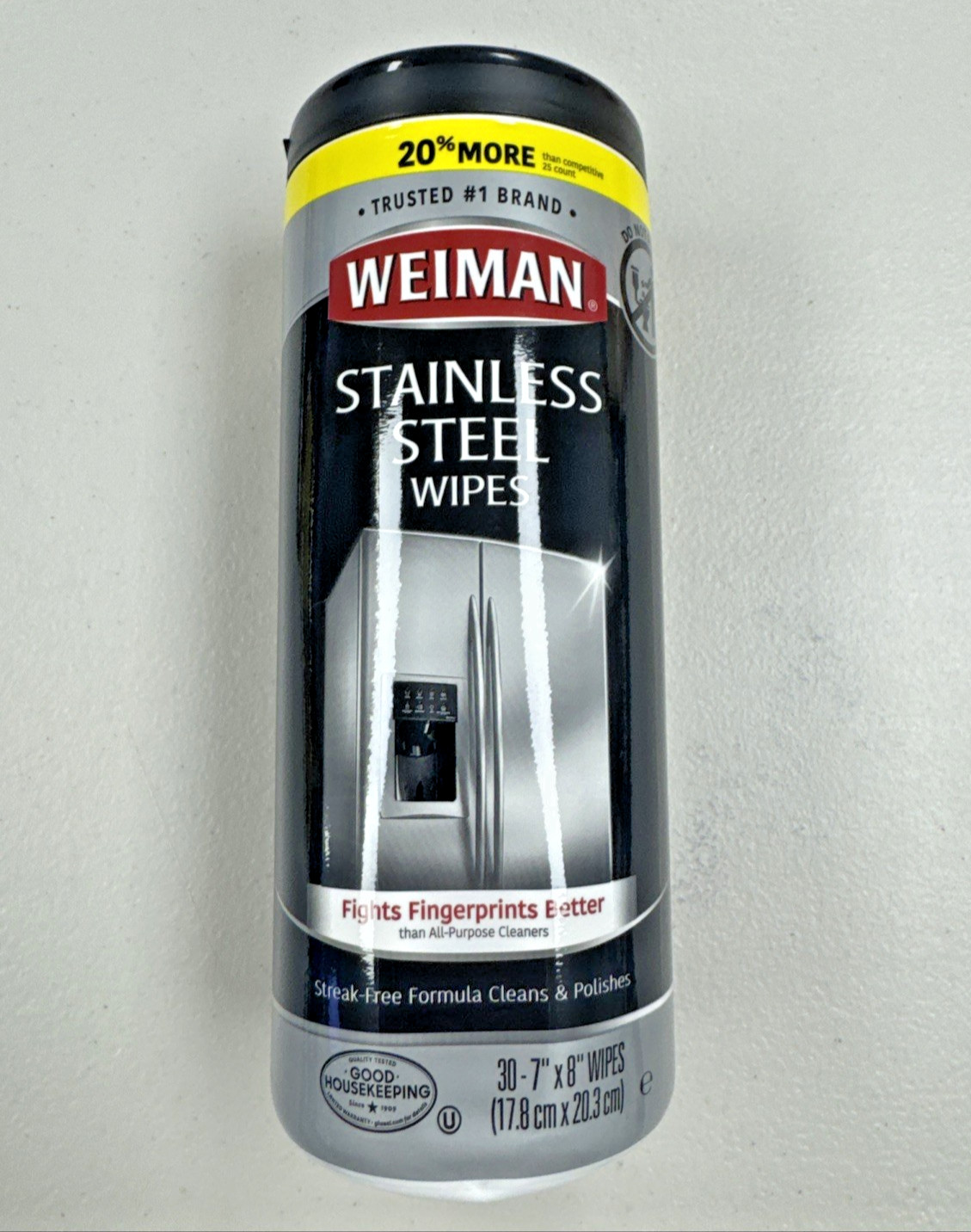 Weiman Stainless Steel Cleaning Wipes 30 Count Appliance Cleaner Streak Free