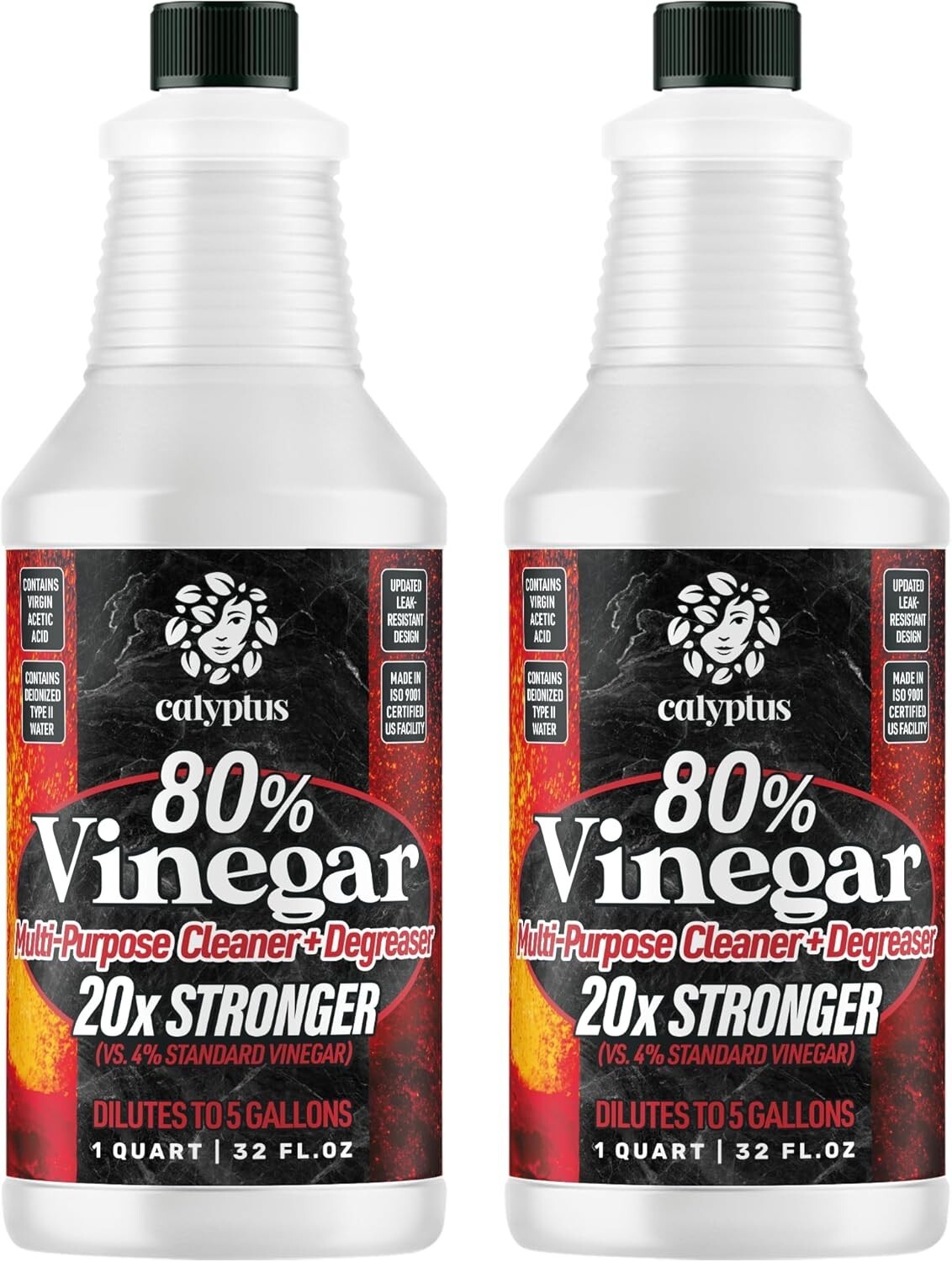 Calyptus 80% Pure Concentrated Vinegar – Ultra Power, Dilutes to 5% Acidity