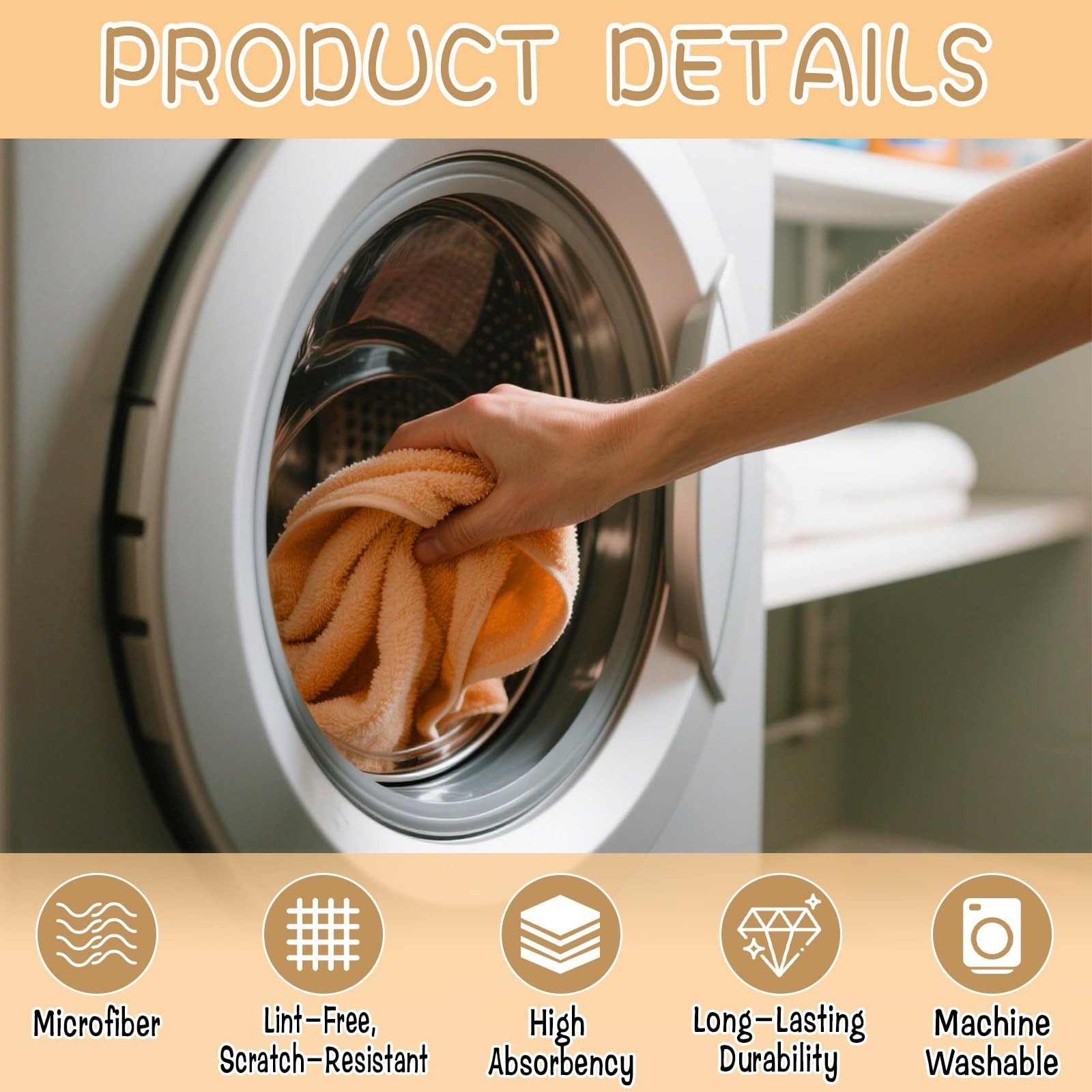 6 Pack Extra Large Microfiber Cleaning Cloths 20″x30″, Lint-Free Reusable Tow…