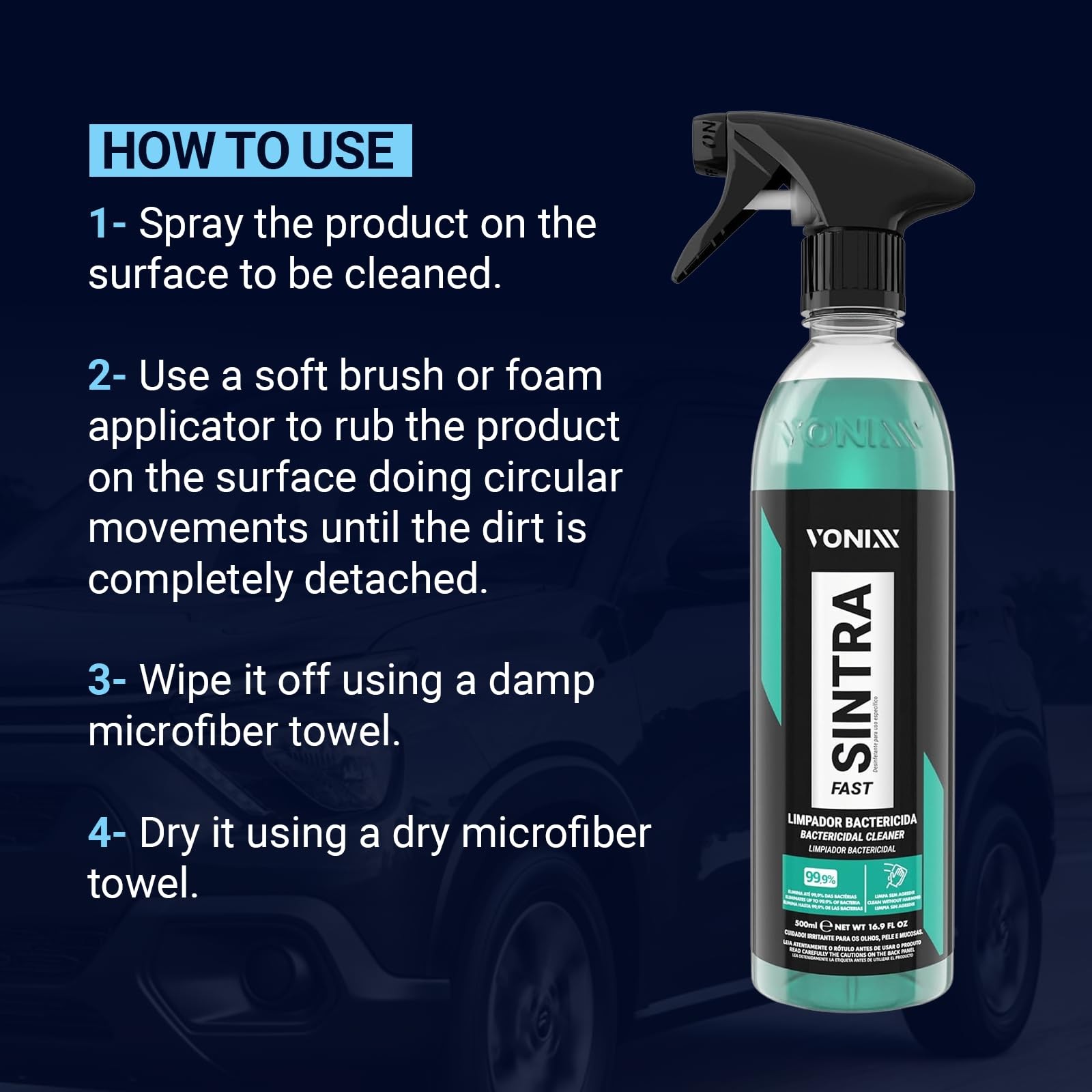 Vonixx Sintra Fast Interior Cleaner 16.9 fl oz (500ml)